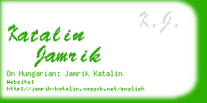 katalin jamrik business card